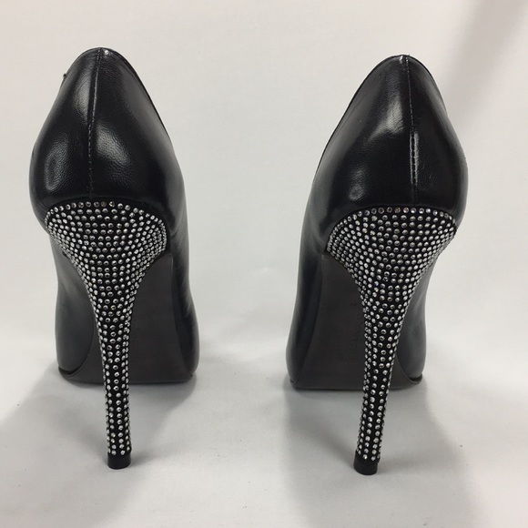 Claudio Milano les baisers des etoiles Shoes Black Crystal Made In Italy - Picture 4 of 4